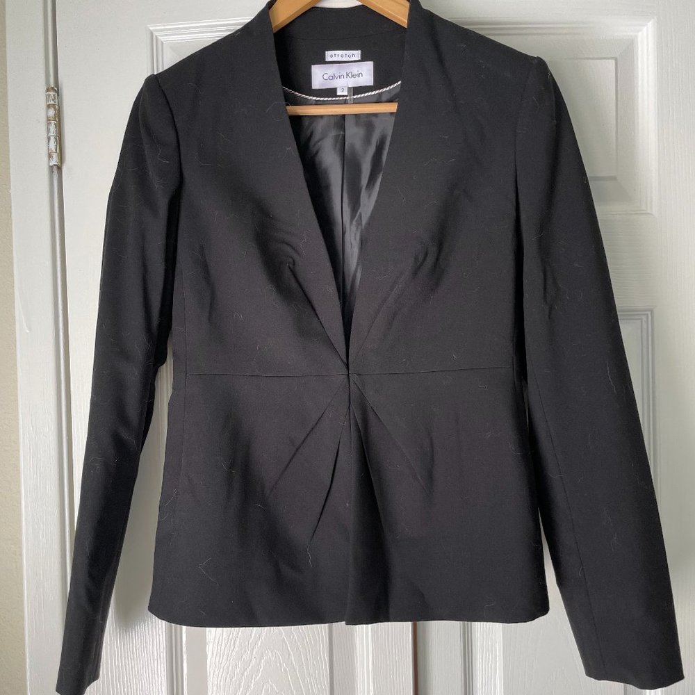 Calvin Klein - Black Stretch Women's Blazer - Size 2